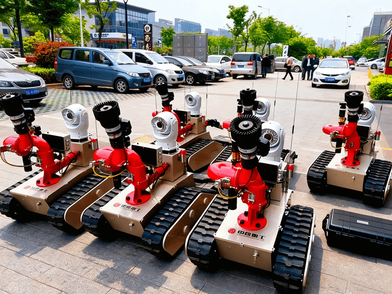 Sinis scriptor Firefighting Gigantibus et ingressi in firefighting robotics foro, usi novas mutationes in industria